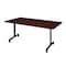 Kobe Rectangle Training Table, 72" W, 29" H, Laminate Top, Mahogany MKTRCC7230MH - alternate 1